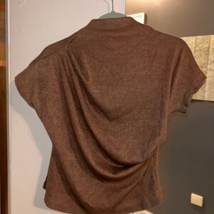 Brown Short Sleeve Top